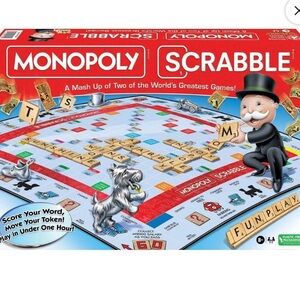 NIB Monopoly Scrabble Board Game -